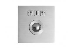 China Waterproof IP65 Stainless Steel Trackball Top Panel Mounting Wired Trackball Mouse supplier