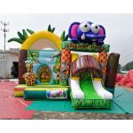 Safari Park Inflatable Bouncy Castles Digital Printing Combi Slide Bouncer for sale