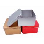 1000ml Tea Tin Boxes 1 Color Square Storage Tins With Lids for sale