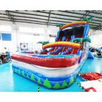 Double Side Rainbow Bouncer Outdoor Inflatable Water Slides For Kindergarten for sale