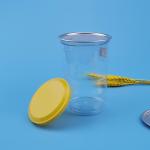 83mm Cylindrical Straight Plastic Food Cans With Colorfull Cap for sale