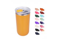 China 16 Oz Stainless Steel Coffee Mug With Lid And Metal Vacuum Straw supplier
