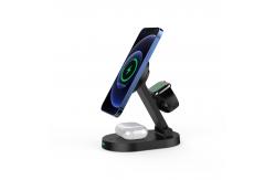China Portable 4 In 1 15W Wireless Charger Station Magnetic Induction supplier