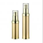 20ml Airless Pump Bottle Gold Single Wall UV Proof Refillable Offset Printing for sale