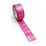 Printed Clear Fragile Plastic Bopp Packing Tape Customized Service for sale