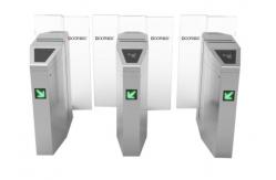 China 40W 550mm Width Cards Reader Glass Sliding Turnstile supplier