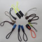 Bags Handbag Rubber Zipper Pulls Custom Logo Round Rope String