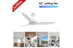 China 52 Inches White Ceiling Fan Without Light ABS Blade Smart APP Control supplier