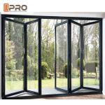 Energy Saving Aluminum Folding Doors High Temperature Resistant Color Optional for sale