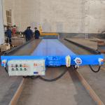 Aluminium Product Manufacturing Industry Flat Transfer Cart On Rail for sale