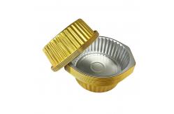 China Aluminum Foil Container for Versatile Preservation in Oval Gold Round Shape supplier