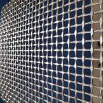 Frame Antique Brass Crimped Woven Wire Mesh Decorative Metal For Architecture for sale