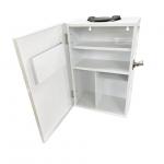 Large Workplace 2 Shelf First Aid Cabint Empty White With Pocket