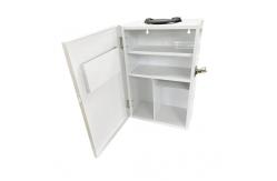 China Large Workplace 2 Shelf First Aid Cabint Empty White With Pocket supplier