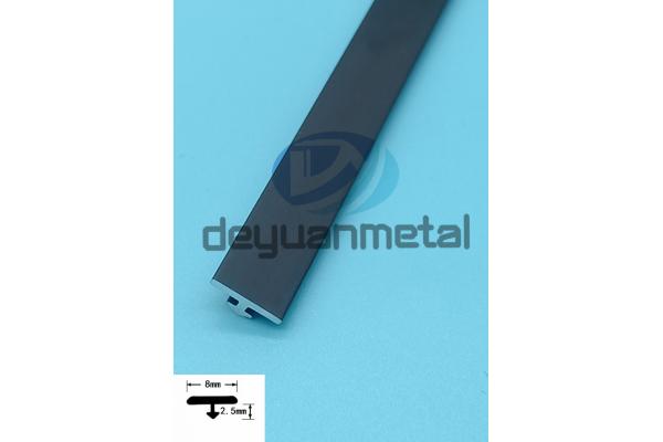 Black Aluminum T Profiles Flooring Trim With One Arrow