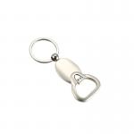 Plated Silver Metal Beer Bottle Opener Keychain for sale