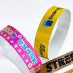 Personalized Holographic Wristbands Disposable with Printed Logo for Brand Promotion for sale