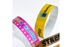China Personalized Holographic Wristbands Disposable with Printed Logo for Brand Promotion supplier