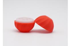 China Empty Egg Shape Glossy Lipstick Container 7g Plastic Round Ball Lip Balm Tube supplier