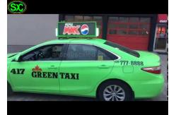 China HD Video IP65 waterproof car roof led sign display , led sign double sided supplier