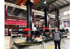 China Red Motorized Welding Manipulators 4000 Mm With Automatic Welding Heads supplier