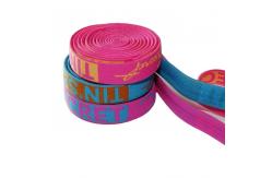 China Rose Jacquard Elastic Ribbon 35mm Polyester Webbing Customized supplier