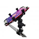 X Shape 3.5-6.5 Inch E Bike Cell Phone Holder , 360D Mountain Bike Phone Mount for sale