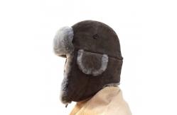 China Classical Female Sheepskin Shearling Trapper Hat For Kids ODM Designs supplier