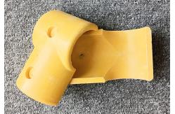 China FRP Fence Pipe Connector Elbow Base Three Way Yellow SMC Fittings supplier