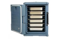 China Front Loading Insulated Food Pan Carrier , Polyurethane Foam Food Pan Carrier 6 Layer supplier