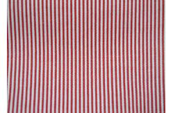 China Soft Touch Cotton Yarn Dyed Fabric , Smooth Red And White Striped Material supplier