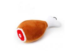 China Bite Resistant Drumstick Dog Toy Sound Plush Toy Teddy Toy supplier