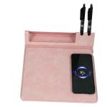 Large Customized Multifunctional Magnetic Pu Leather Smart Office Wireless Charging Foldable Mouse Pad