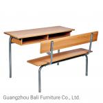Wooden Classroom Table Chair Set For Study Students PVC Cover Edge for sale