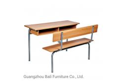 China Wooden Classroom Table Chair Set For Study Students PVC Cover Edge supplier