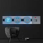 Wholesale Smart Office Desk Power Track Embedded System Electric Socket  Electric Track For Multi Electrical Socket for sale
