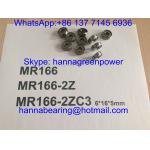 MR166ZZ / MR166-2ZC3 / MR166Z Deep Groove Ball Bearings with Metal Shields , 6*16*5mm for sale