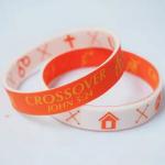 Customized RFID Silicone Bracelet Debossed Ink-Filled Wristbands for Christian Events