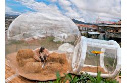 China Hotel Inflatable Crystal Bubble House Tent With Airtight Tunnel supplier