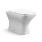 Modern Square Floor Standing Toilet Soft Close Seat Included White Color for sale