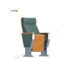 Sturdy Foldable Auditorium Chair With Steel Frame And Fabric Upholstery