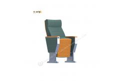 China Sturdy Foldable Auditorium Chair With Steel Frame And Fabric Upholstery supplier