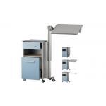 ABS Mobile Medical Bedside Cabinet On Wheels With Tilting Table for sale