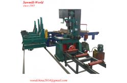 China woodworking vertical band saw mill machine with trolley CNC log carriage supplier