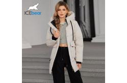 China Black Down Jacket With Hood Womens Stand Up Collar supplier