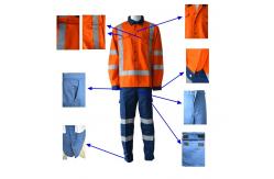 China High Visibility Cotton Spring Autumn Fire Retardant Suit supplier