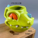 Creative Office Ceramic Animal Mug Water Cup Cartoon Anime Dinosaur Mug for sale