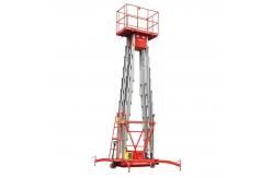 China 14m 200kg Aerial Work Platforms Aluminum Alloy Double Mast Lift supplier
