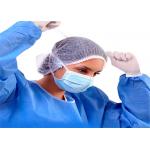 Surgical Use Sterile	Disposable Medical Mask With Straps Eco Friendly Blue Color for sale