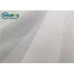White / Black Polyester Plain Weave Woven Fusing Interlining For Garment Accessories